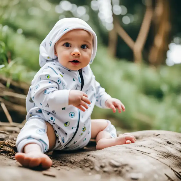 Visual representation of "onesie" - A one-piece garment for an infant or small child, generally worn over a diaper.
