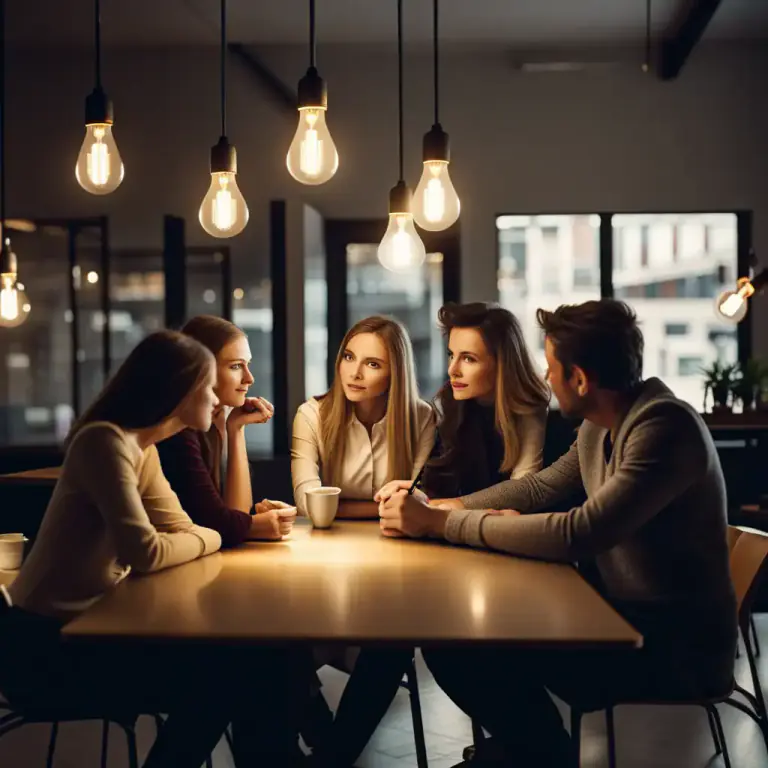 Visual representation of "kick around" - To casually discuss or consider an idea or plan without any serious intention or worry.