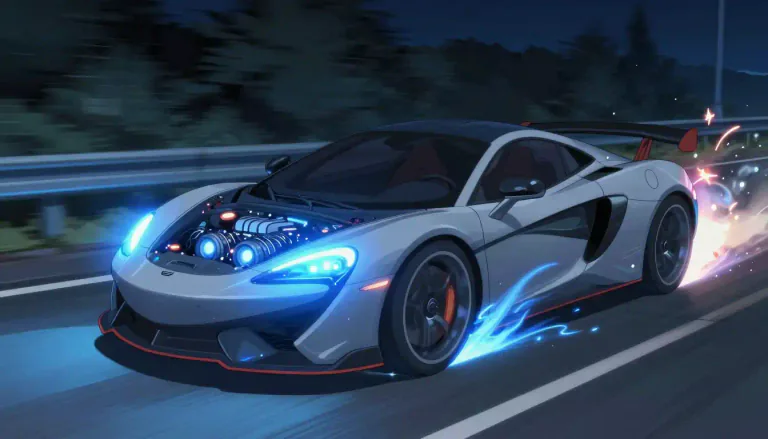 Visual representation of "supercharged" - Enhanced or made more powerful.