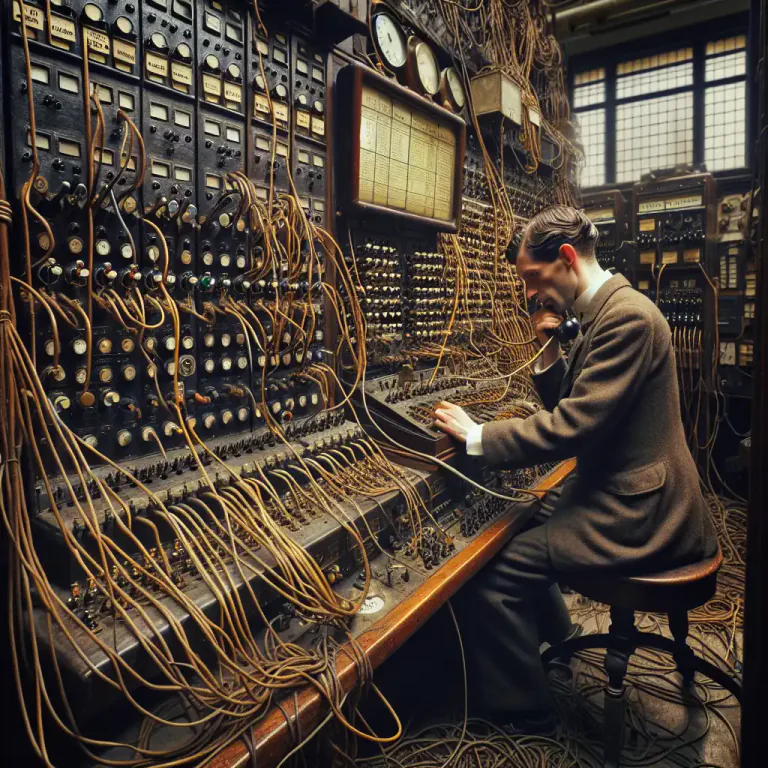 Visual representation of "crossbar" - In electronics, a type of circuit-switching technology in a telephone exchange.