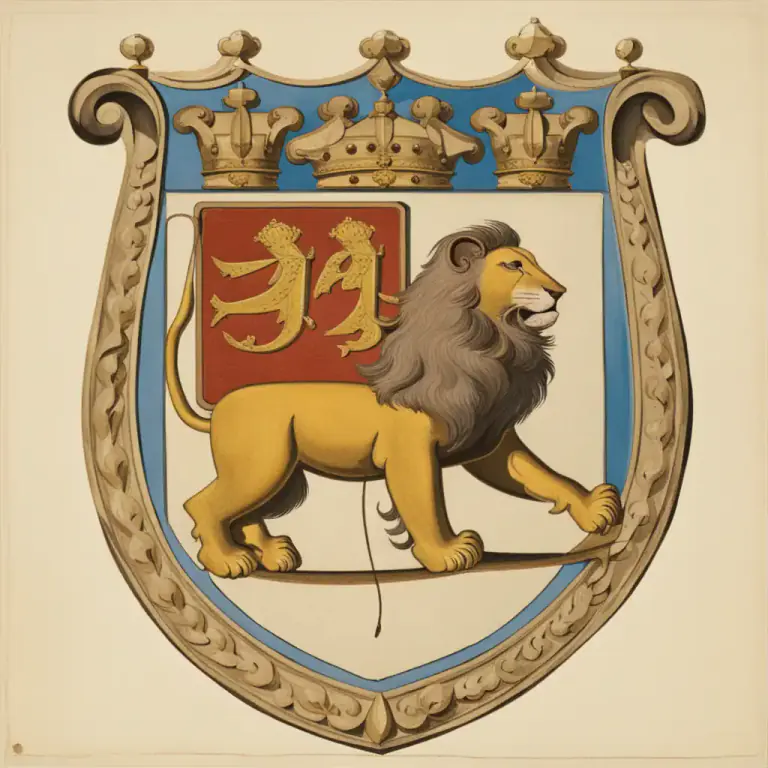 Visual representation of "sinister" - In heraldry, the left side of a shield from the bearer's standpoint