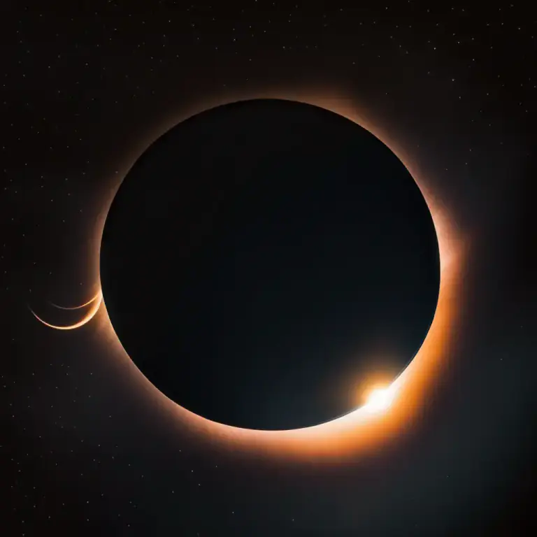 Visual representation of "totality" - The phase of an eclipse during which it is total; totality.
