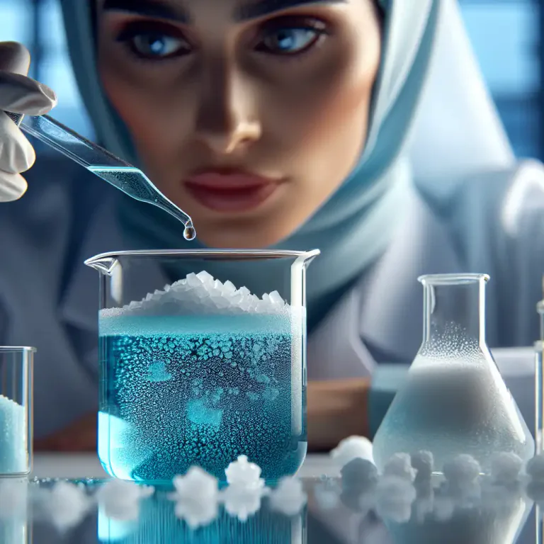 Visual representation of "precipitate" - To cause a solid substance to be separated from a solution