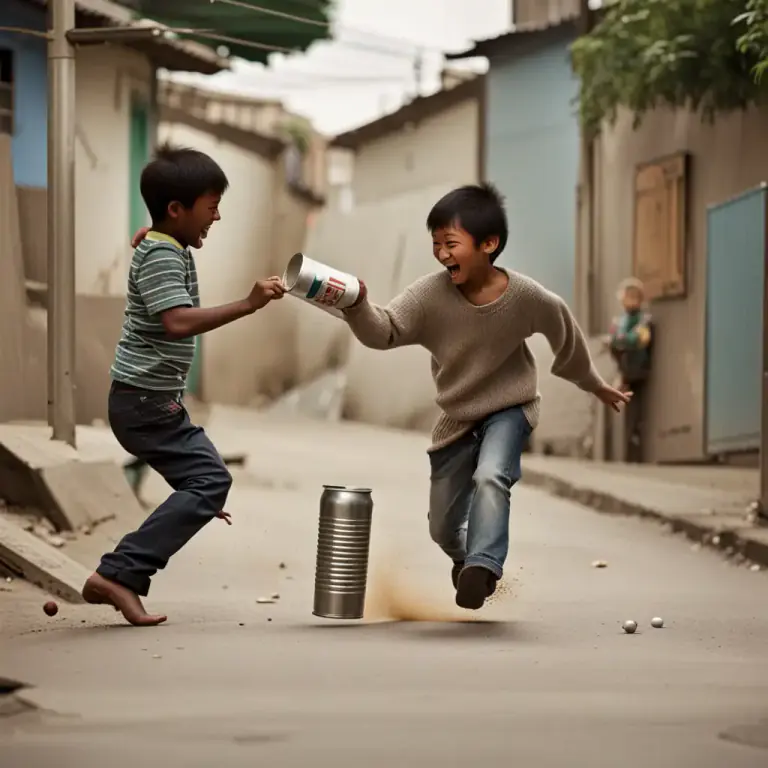 Visual representation of "kick around" - To move an object around aimlessly with one's feet.