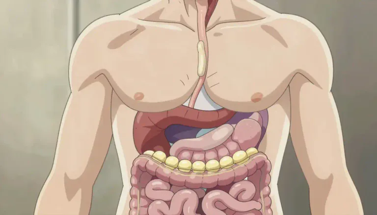 Visual representation of "peristalsis" - The process by which food is moved through your body's digestive system.