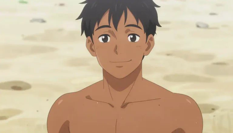Visual representation of "bronzed" - Having a tan or darkened skin because of the sun.