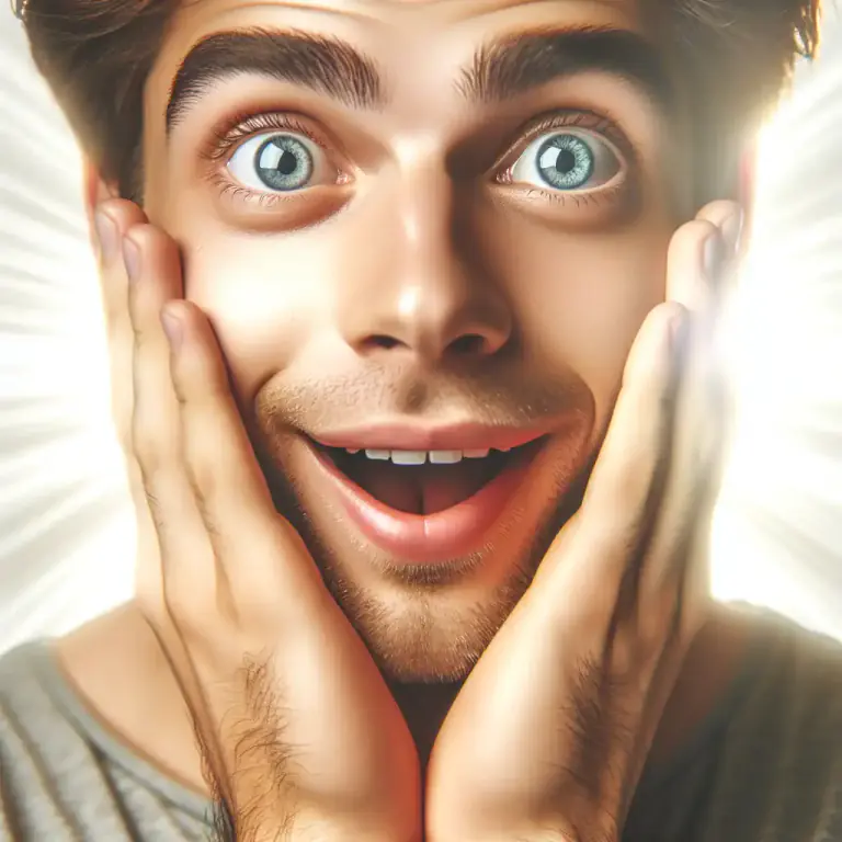 Visual representation of "bless" - used to express surprise or gratitude