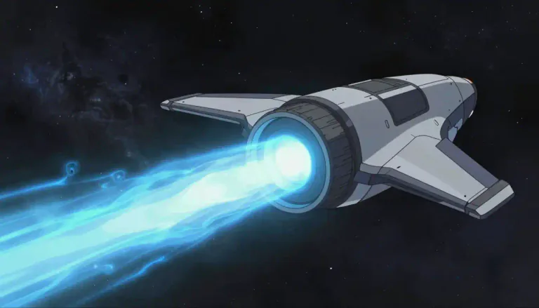 Visual representation of "thruster" - A device providing a push or force to move something forward.