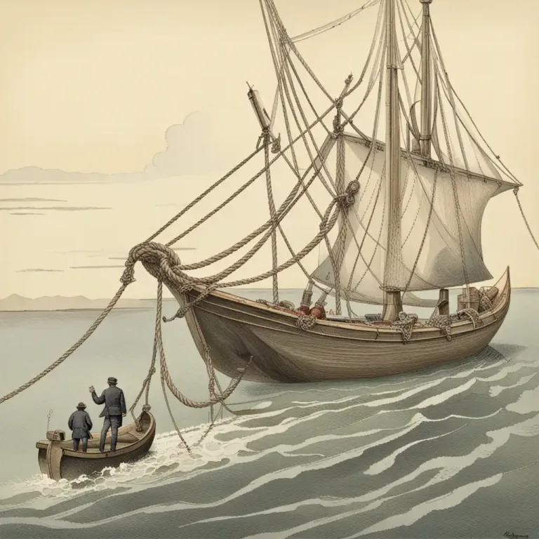 Visual representation of "in tow" - Physically attached to and pulled or guided by.
