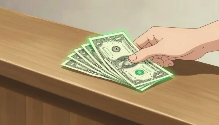 Visual representation of "greenback" - a word for American dollar bills