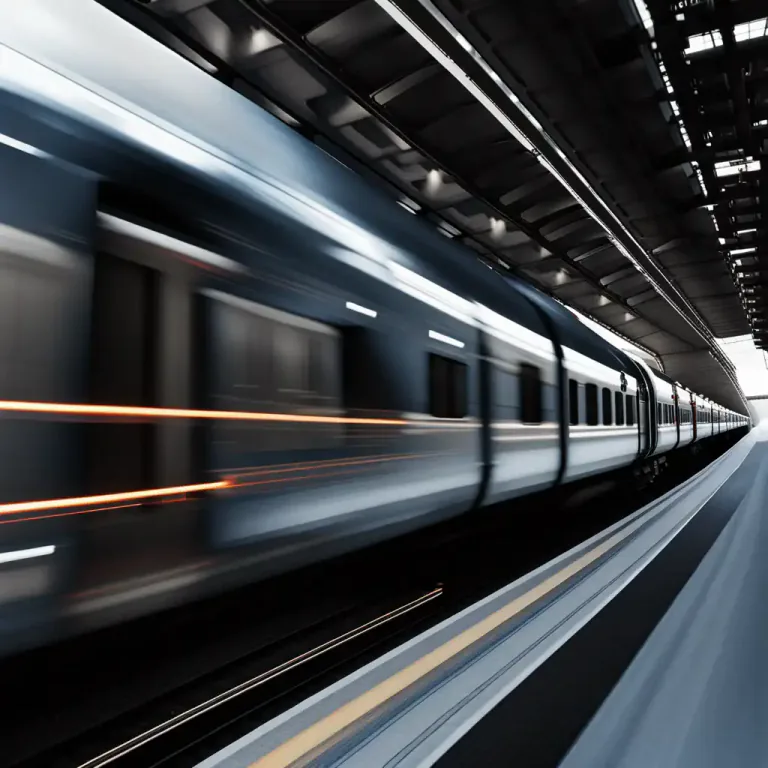 Visual representation of "track" - A continuous line of rails on a railway.