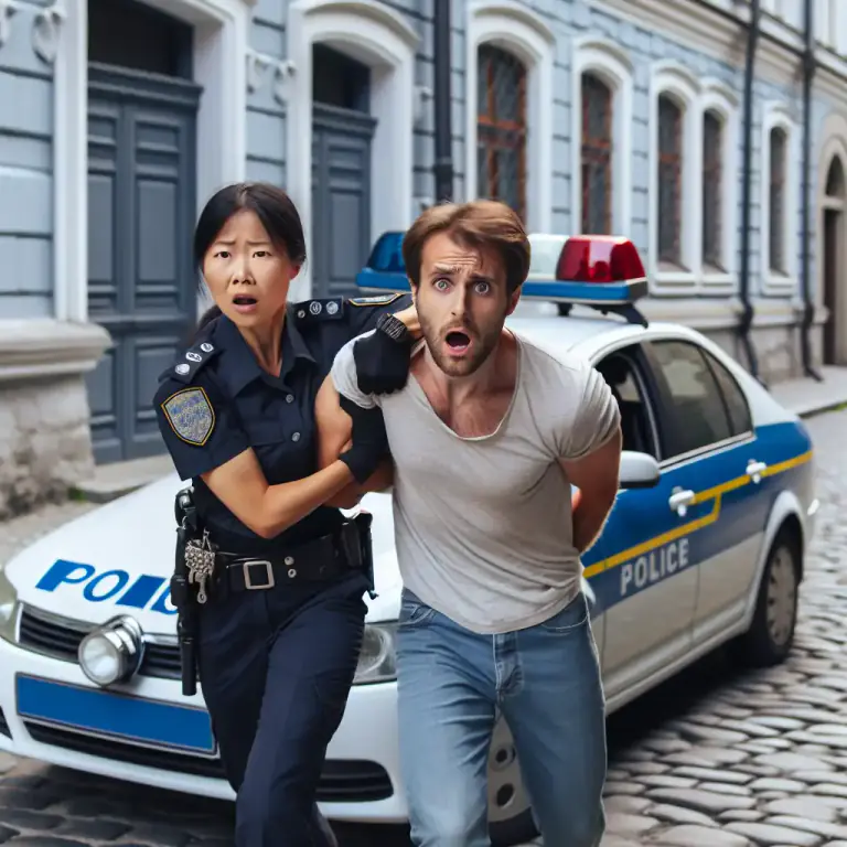 Visual representation of "collar" - To catch or arrest someone