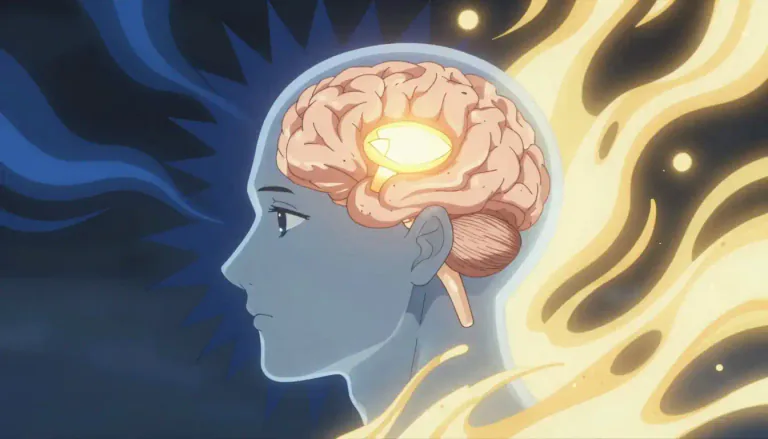 Visual representation of "amygdala" - A small part in the brain that controls emotions, especially fear and pleasure.