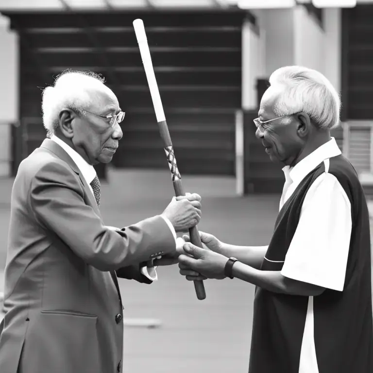 Visual representation of "baton" - A symbol of authority or leadership