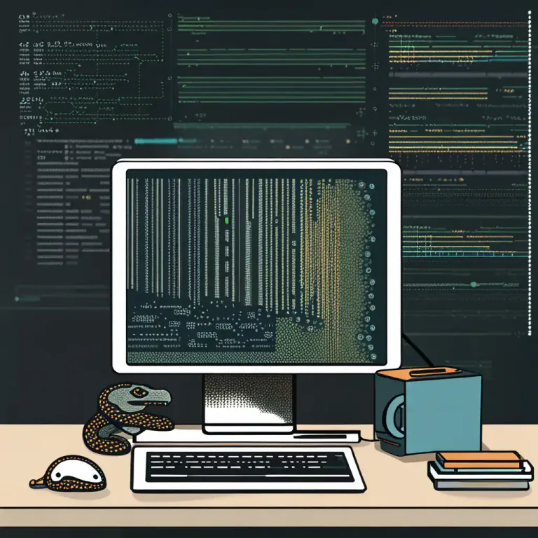 Visual representation of "python" - A high-level programming language known for its readability and simplicity