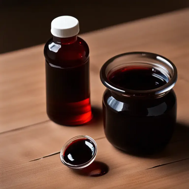 Visual representation of "syrup" - A type of thick, sweet liquid used as medicine.
