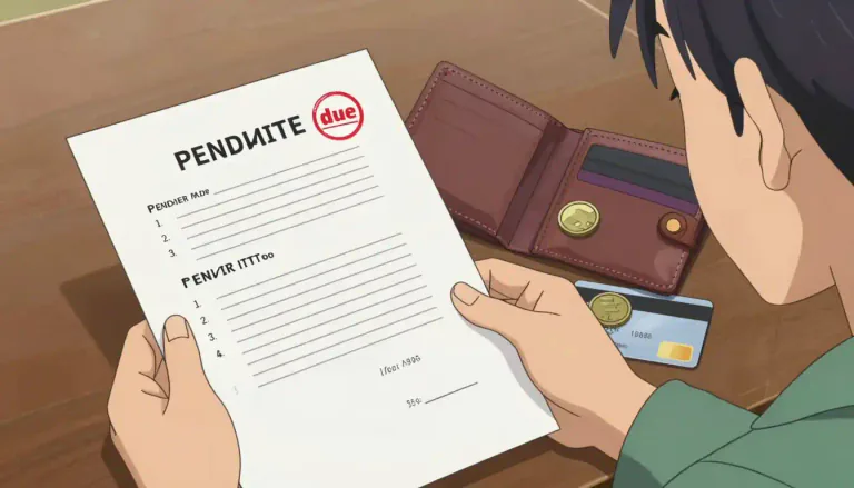 Visual representation of "bill" - A written statement of money that you owe for something