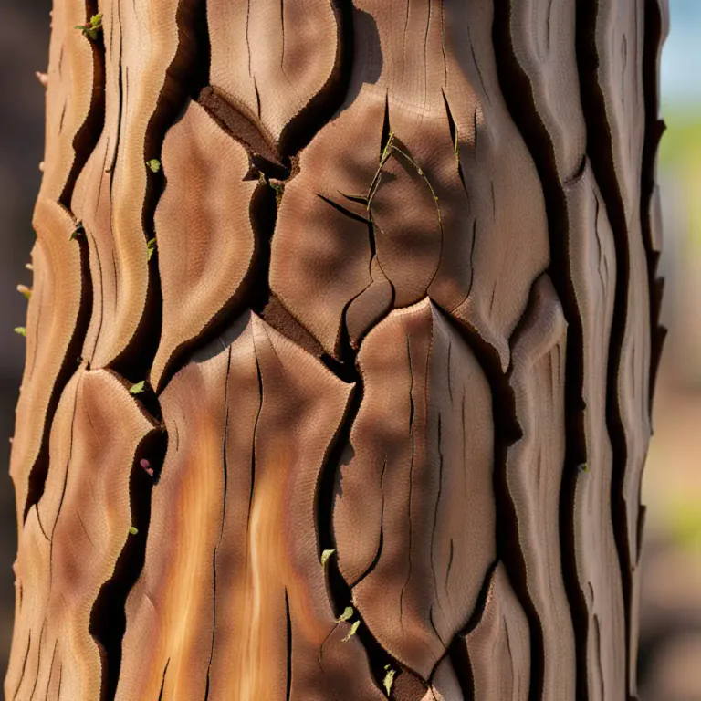 Visual representation of "woody" - Relating to the hard substance which forms the main part of a tree.