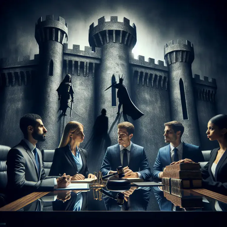 Visual representation of "rearguard" - A defense or resistance against something.