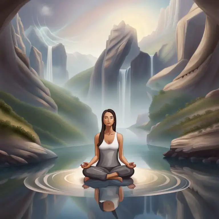 Visual representation of "mind over matter" - The theory that thoughts and attitudes can control physical surroundings.