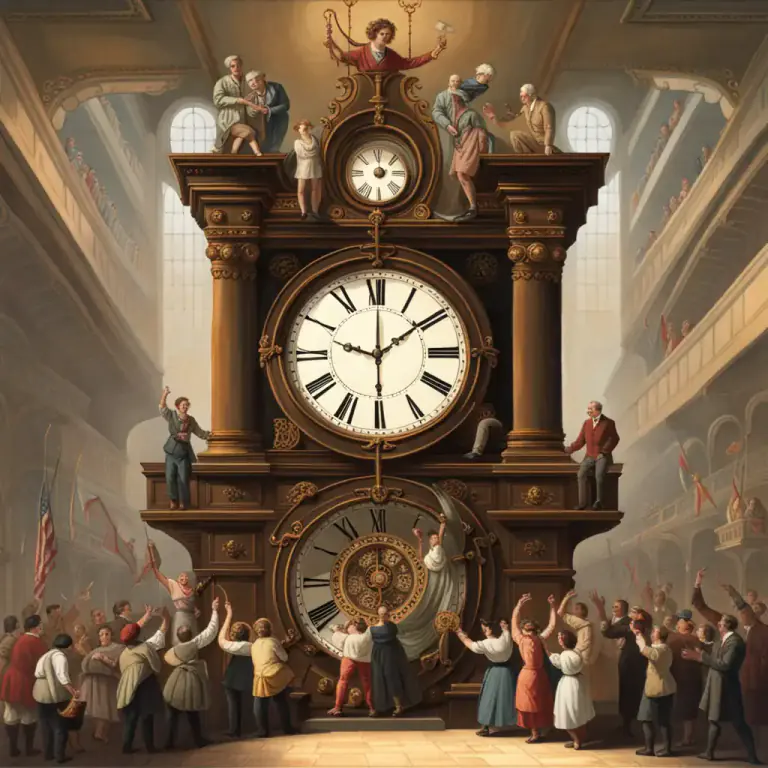 Visual representation of "the turn of the century/year" - The time when a new century/year is about to begin or just starts.
