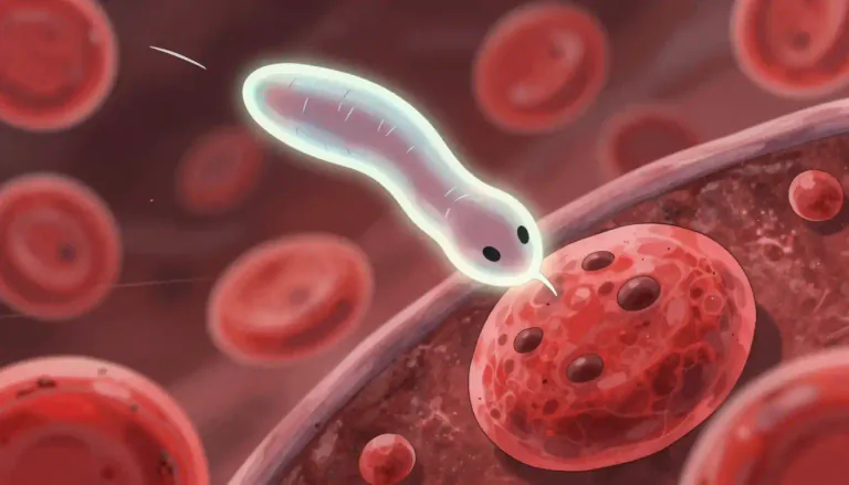 Visual representation of "sporozoite" - A sporozoite is a motile, infective stage of certain protozoan parasites, such as those that cause malaria, capable of entering host cells.
