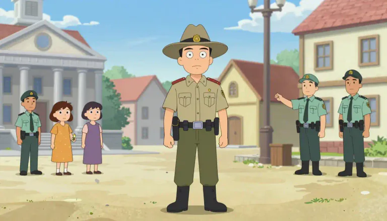 Visual representation of "sheriff" - An elected person who keeps law and order in a county or town