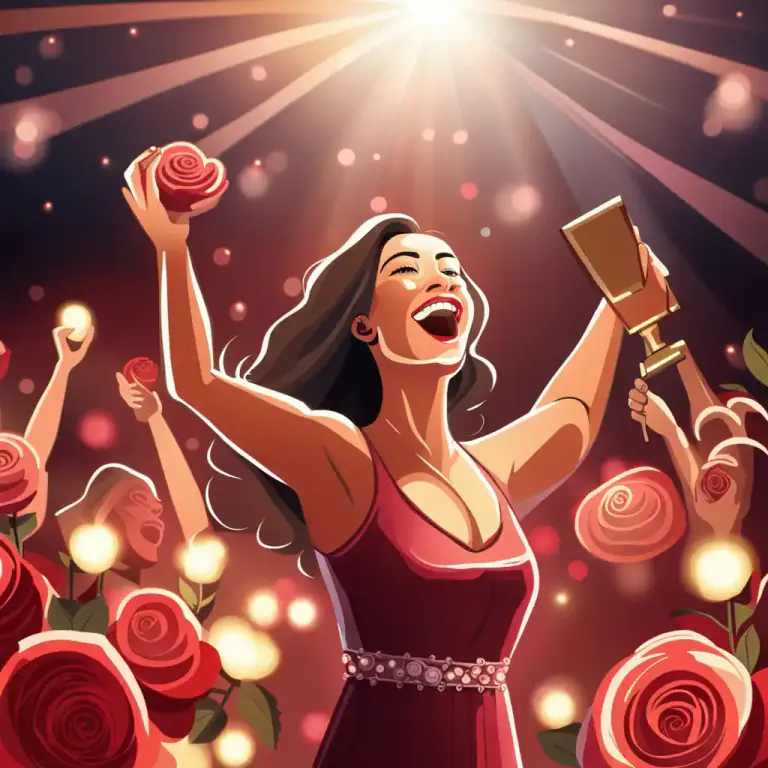 Visual representation of "be coming up roses" - To be successful or thriving