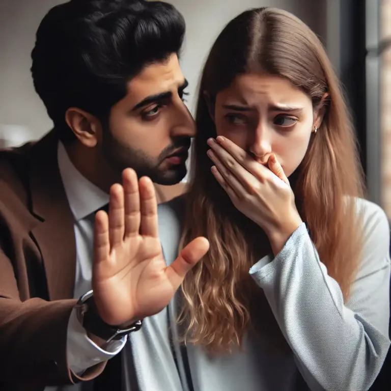 Visual representation of "tell" - To say something to someone as a way of getting information from them or making sure they know something.