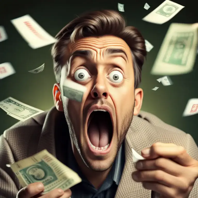 Visual representation of "shock horror" - A reaction of shock or horror