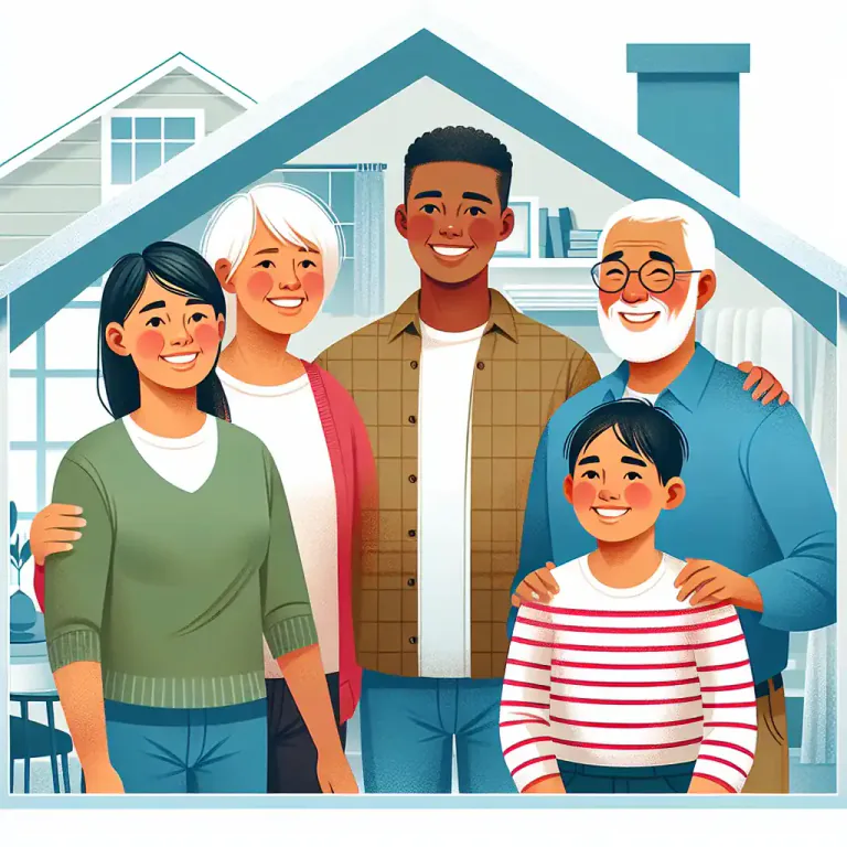 Visual representation of "family" - People living in one household.