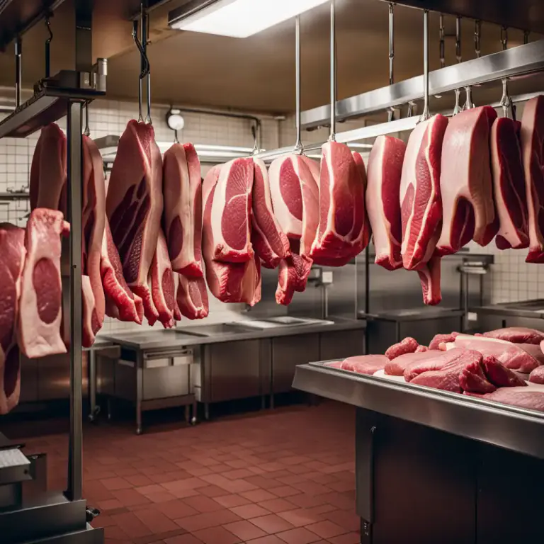 Visual representation of "locker" - A chilled cabinet or room for storing food, especially meat, to keep it fresh.