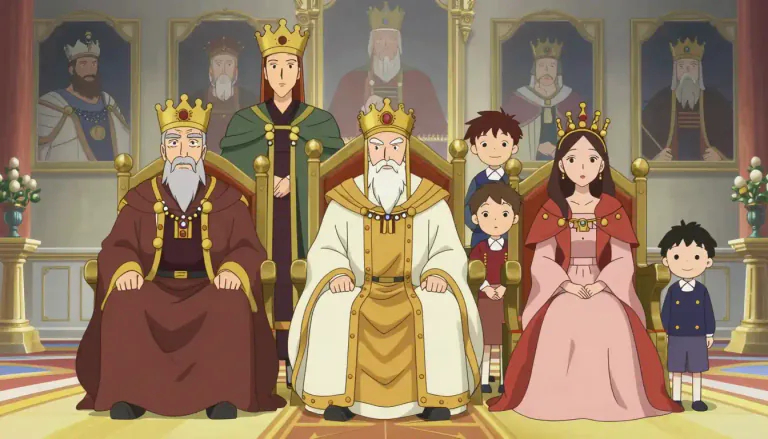 Visual representation of "dynasty" - A line of rulers from the same family