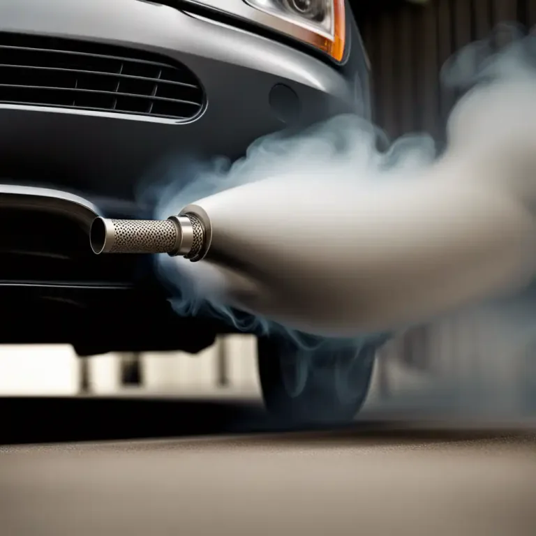 Visual representation of "burn off" - To burn away unwanted or harmful substances, especially from a car's exhaust system