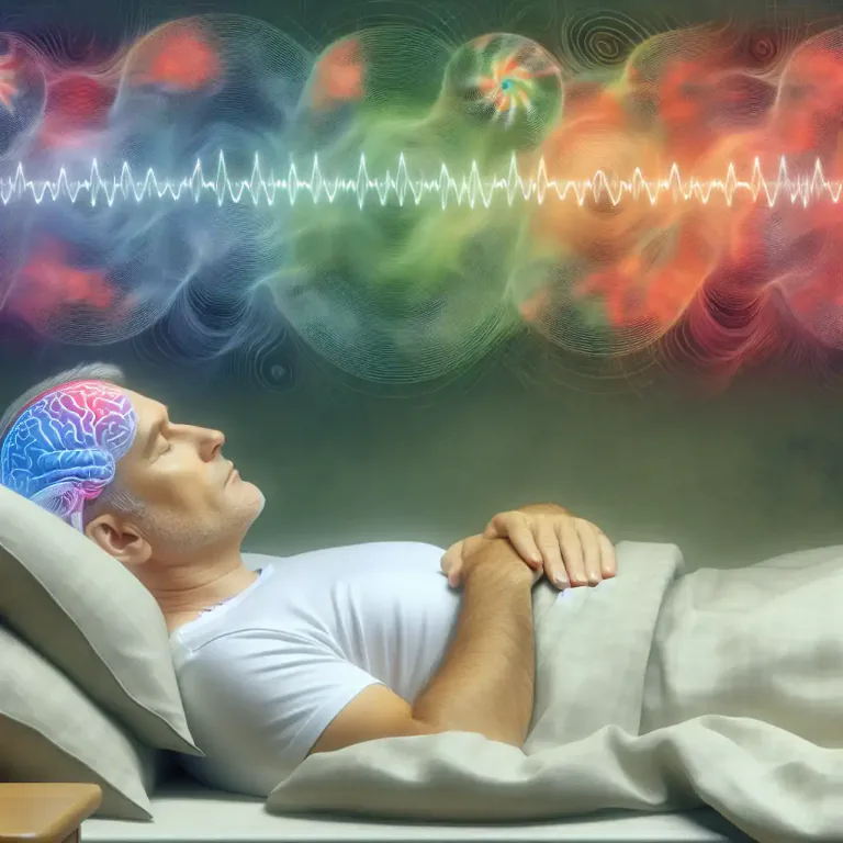 Visual representation of "theta" - A type of brainwave seen on an electroencephalogram, representing sleep or drowsiness in an adult, or inactivity in a child.