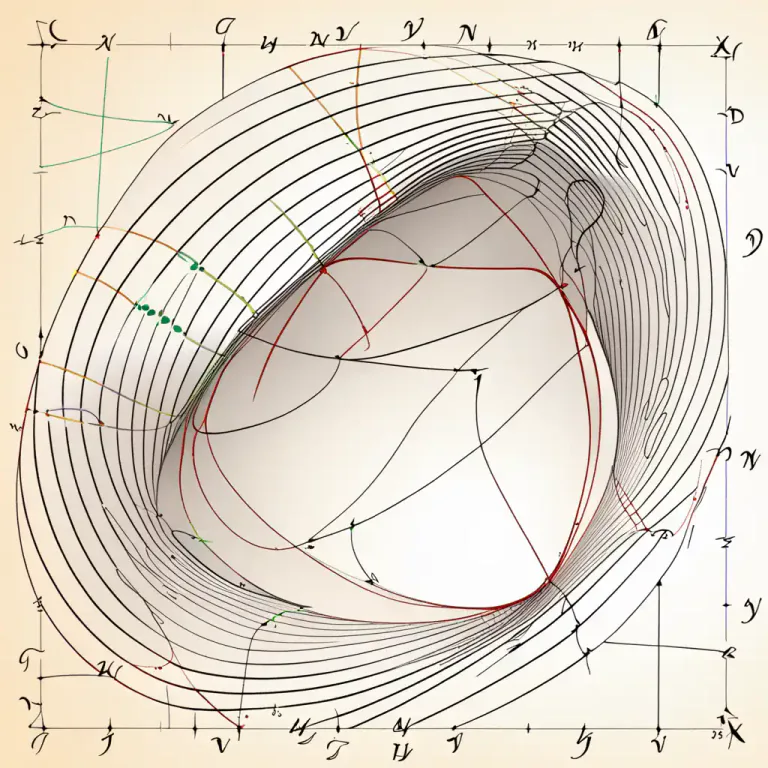 Visual representation of "contour" - In mathematics, a curve that intersects a family of curves or surfaces at a constant angle.