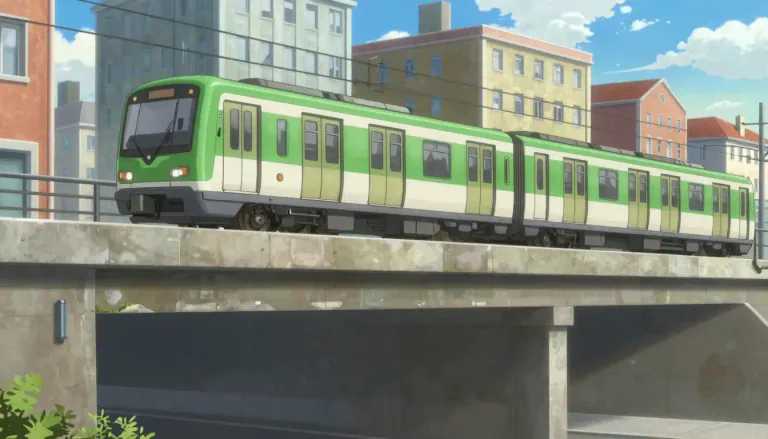 Visual representation of "overground" - Something that is on or above the surface of the ground, not underground