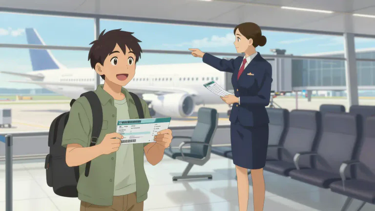 Visual representation of "standby" - A ticket for a flight that is only used if there is room available at the last minute