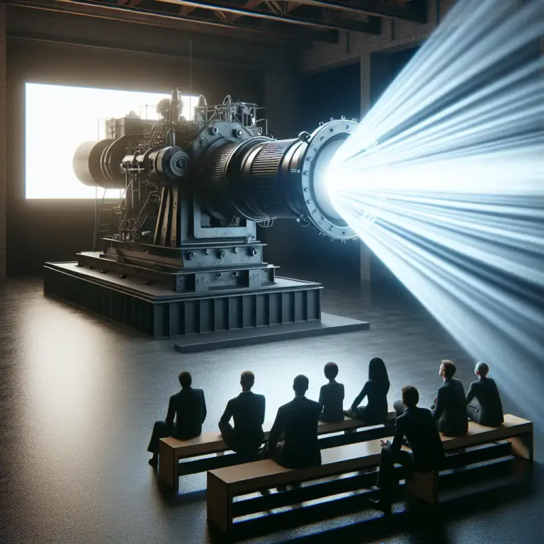 Visual representation of "project" - To throw or cast something forward.
