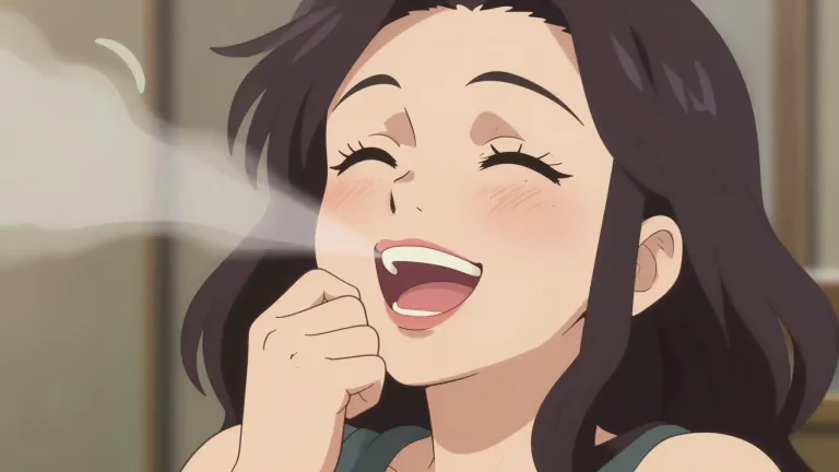 Visual representation of "snort" - To make a loud noise by sucking air quickly through your nose, typically because you are laughing or because you are disgusted or angry