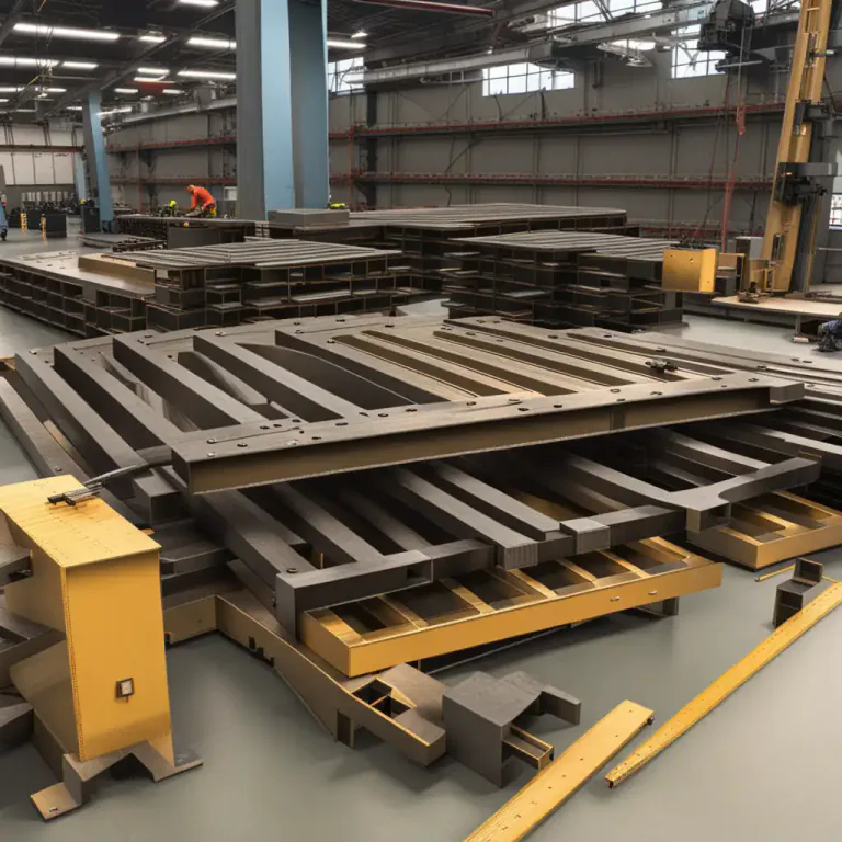 Visual representation of "prefab" - Made in a factory in different parts and put together at its final location.