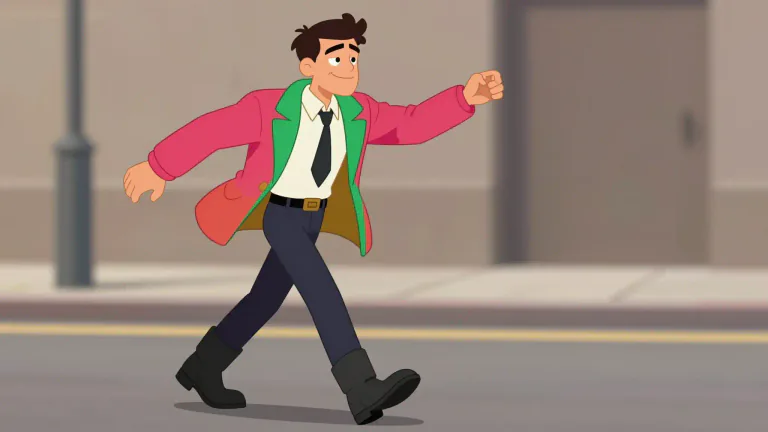 Visual representation of "swagger" - To walk or behave in a very confident and arrogant or self-important way