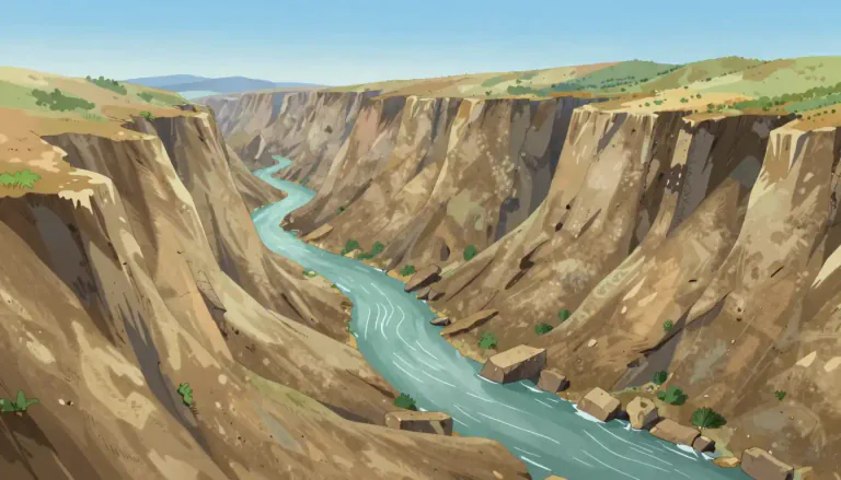 Visual representation of "scarp" - A steep slope or long cliff resulting from erosion or from the process of the earth's crust.