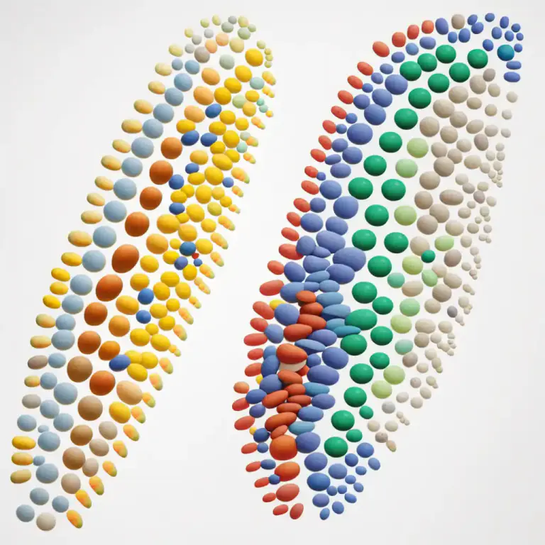 Visual representation of "dominate" - in genetics, it refers to the property of variant of a gene that suppresses the effect of the other variant