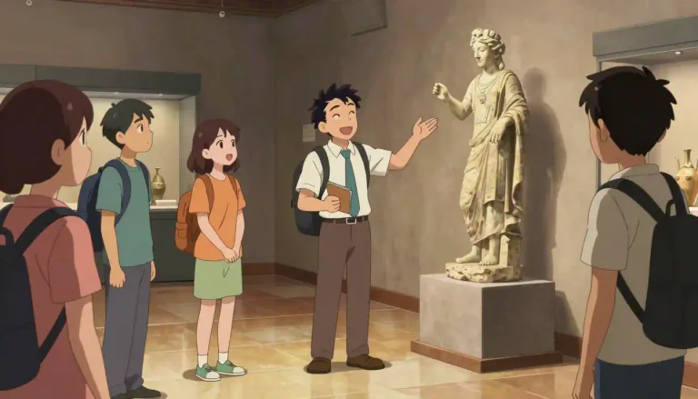Visual representation of "cicerone" - A person who provides guided tours, especially through a museum or historical site.