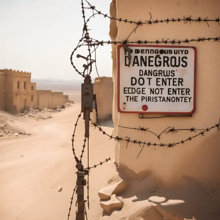 Visual representation of "no go" - A situation or place that is not safe or suitable to enter or undertake.