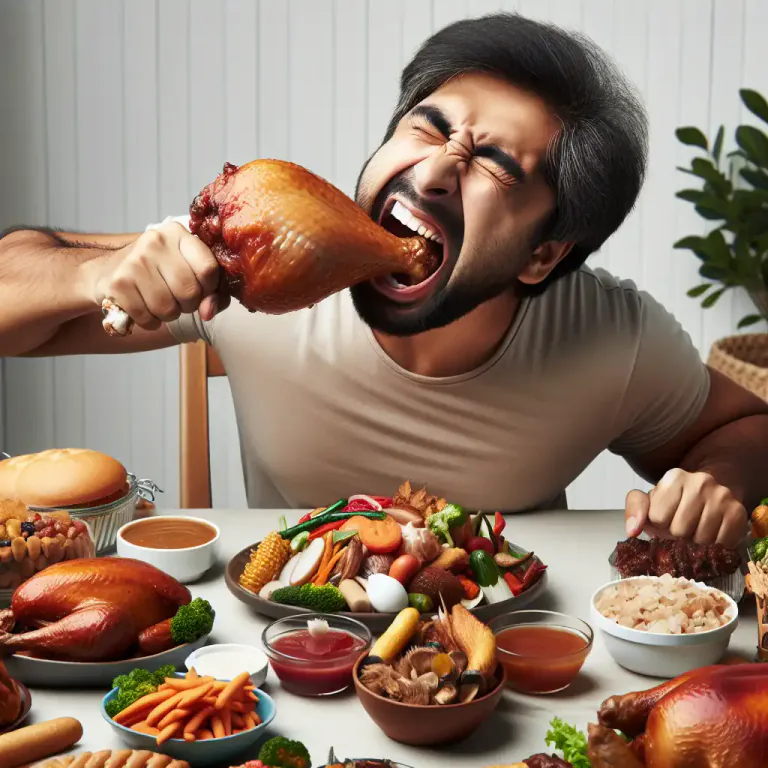 Visual representation of "voracious" - Wanting or devouring great quantities of food