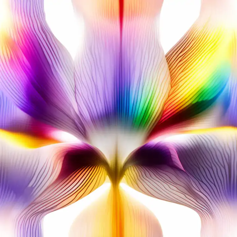 Visual representation of "iris" - In optics, an image resembling the iris of the eye.