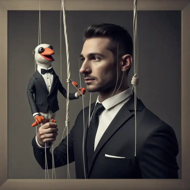 Visual representation of "be your own man/woman" - To be independent and make your decisions without needing help or advice from others