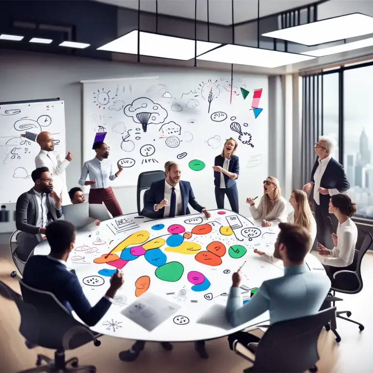 Visual representation of "throw shapes" - To create or define something new, usually by brainstorming or innovating